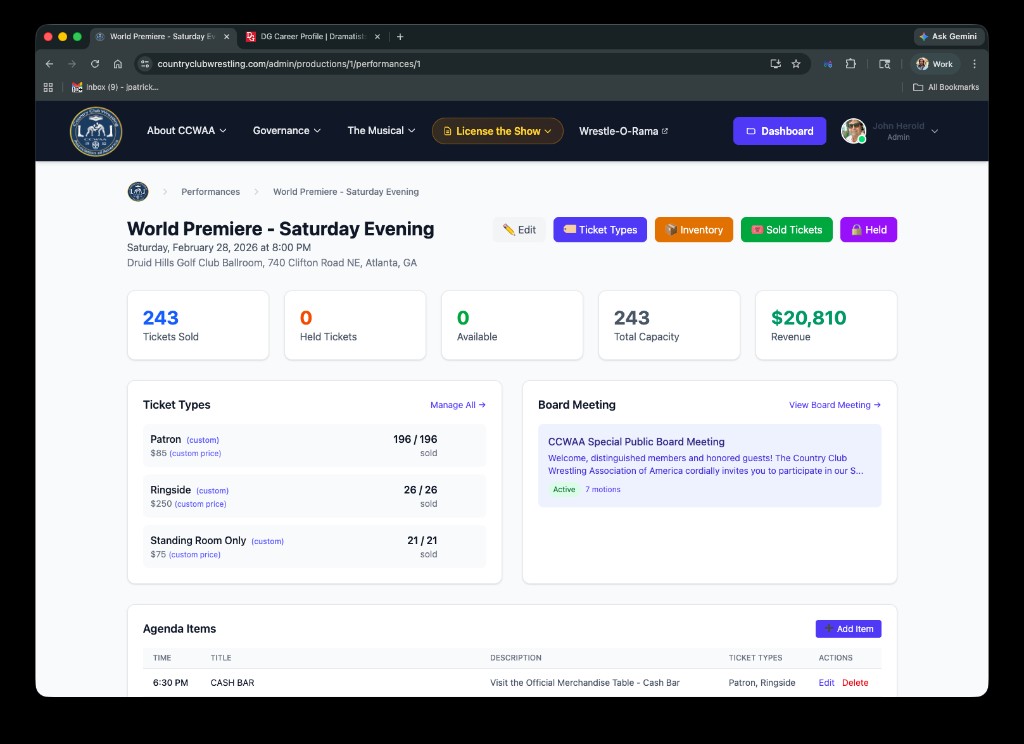 Performance + sales summary