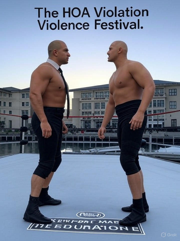 The HOA Violation Violence Festival Event Poster