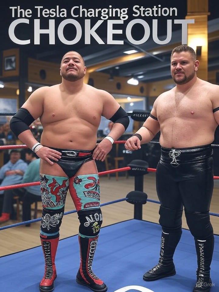 The Tesla Charging Station Chokeout Event Poster