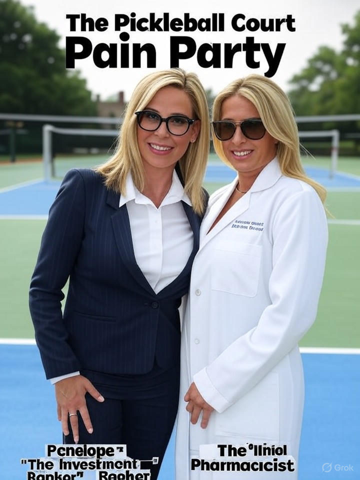 The Pickleball Court Pain Party Event Poster