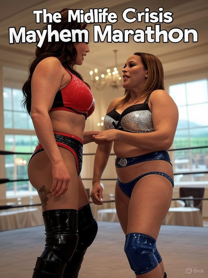 The Midlife Crisis Mayhem Marathon Event Poster