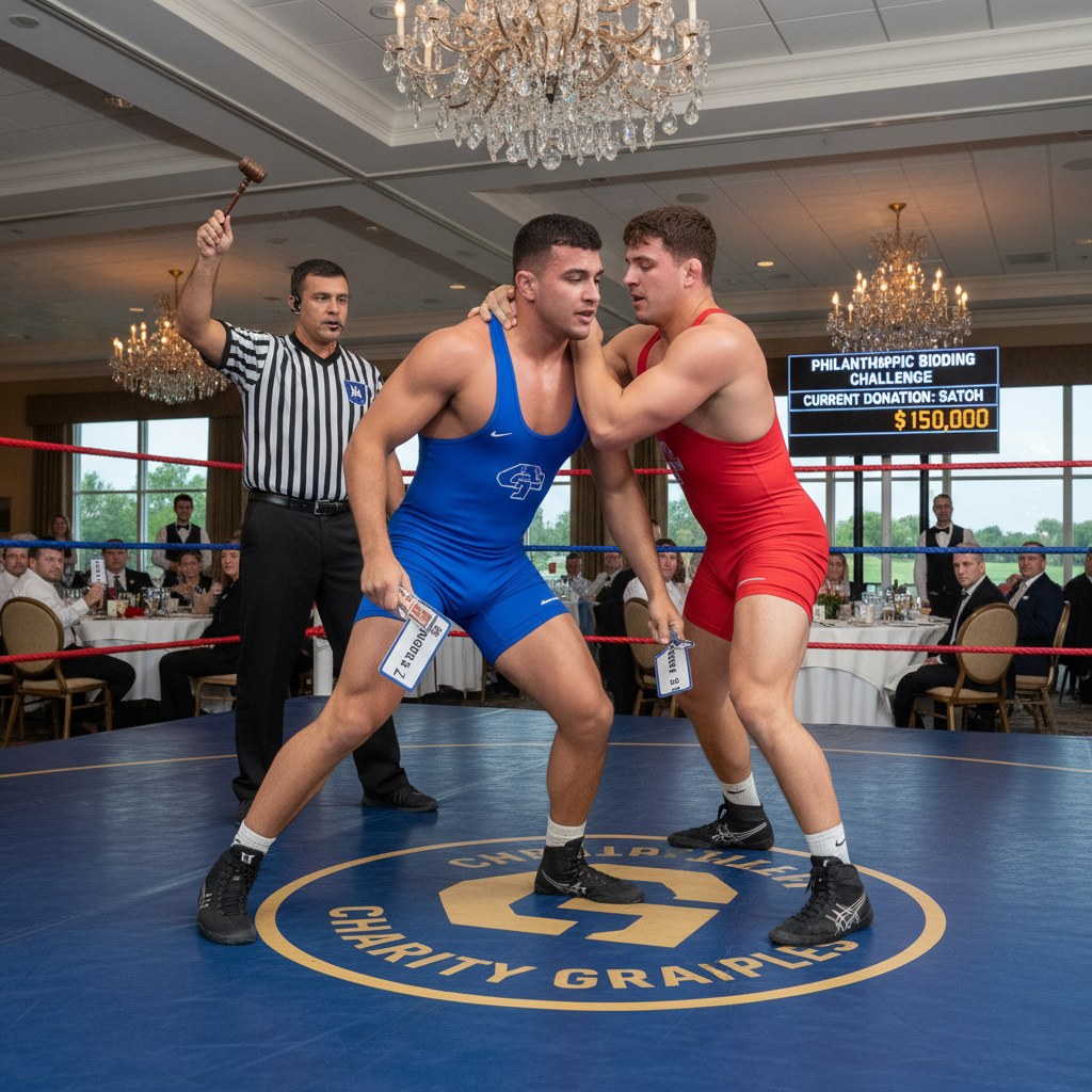 Charity Exhibition action scene